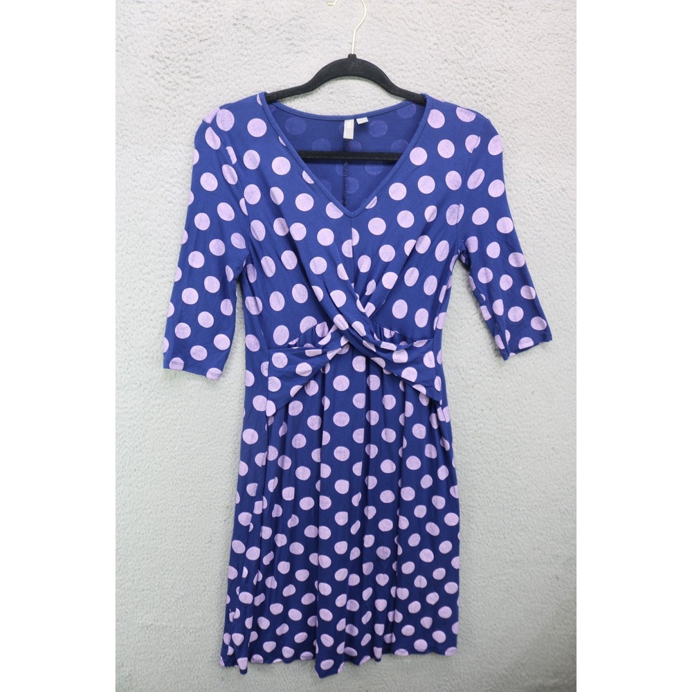 ASOS 3/4 Sleeve Viscose Polka Dot Maternity Skater Dress-Sz 6-Soft-Comfy